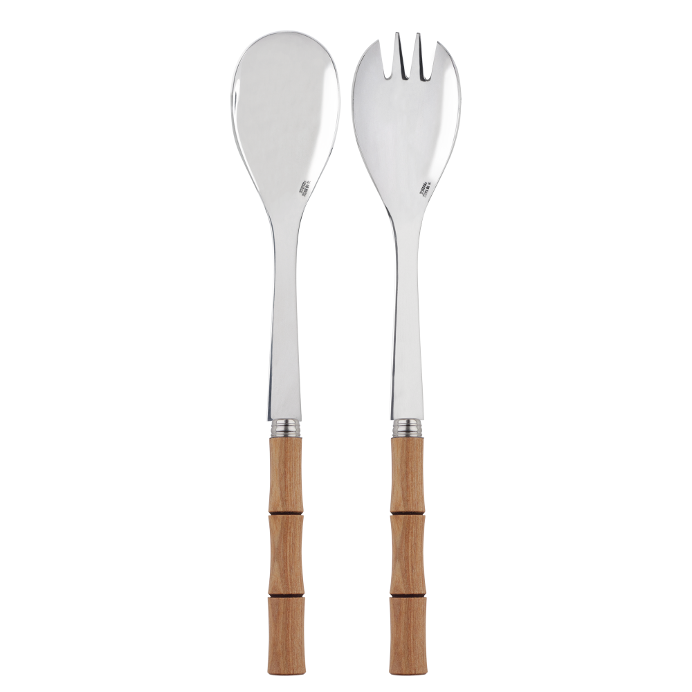 Light Bamboo Laminated Salad Set