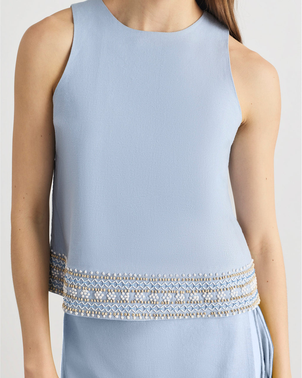 Sally Top in Powder Blue