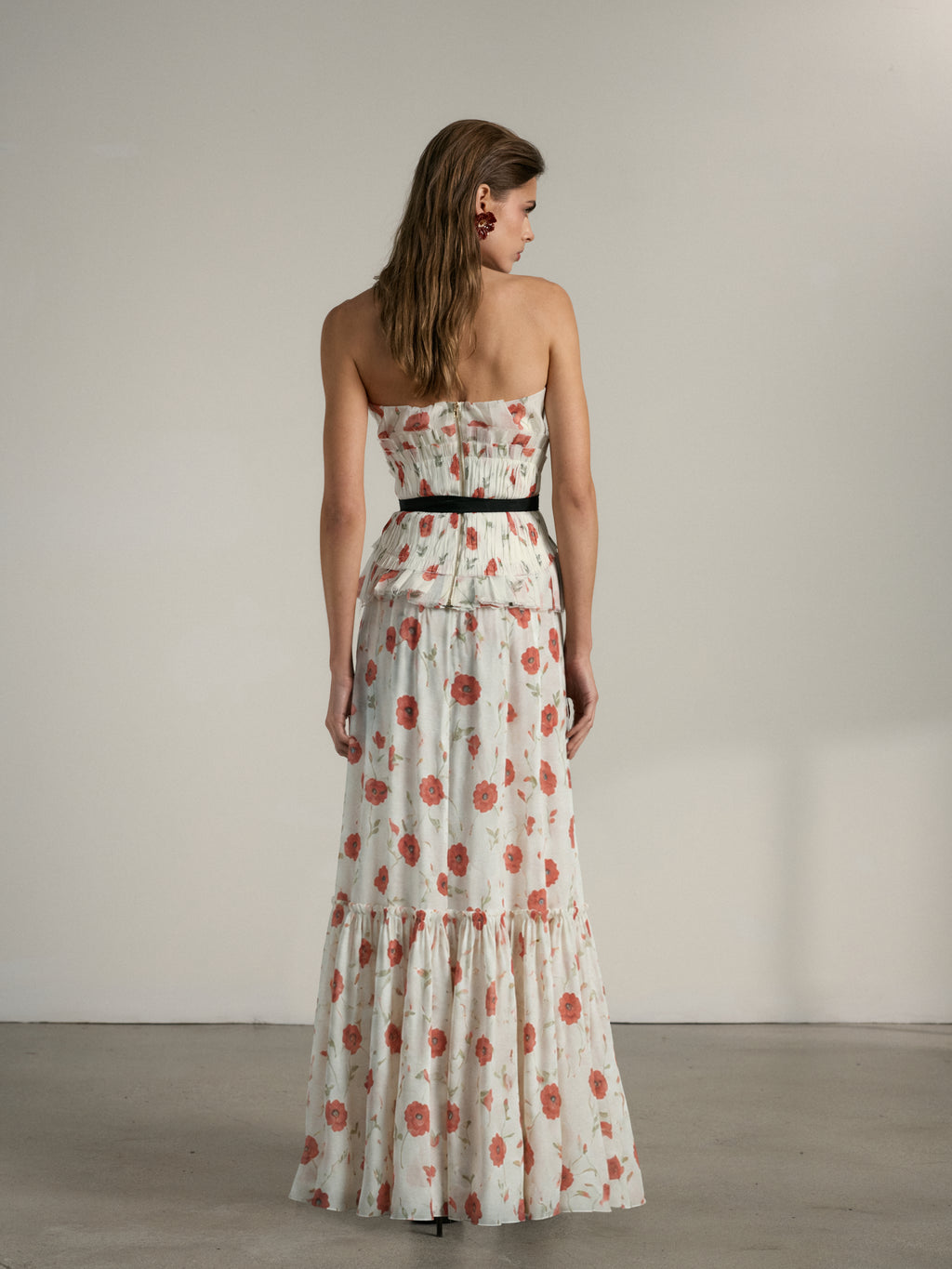 The San Sebastian Skirt in Red Poppy Print
