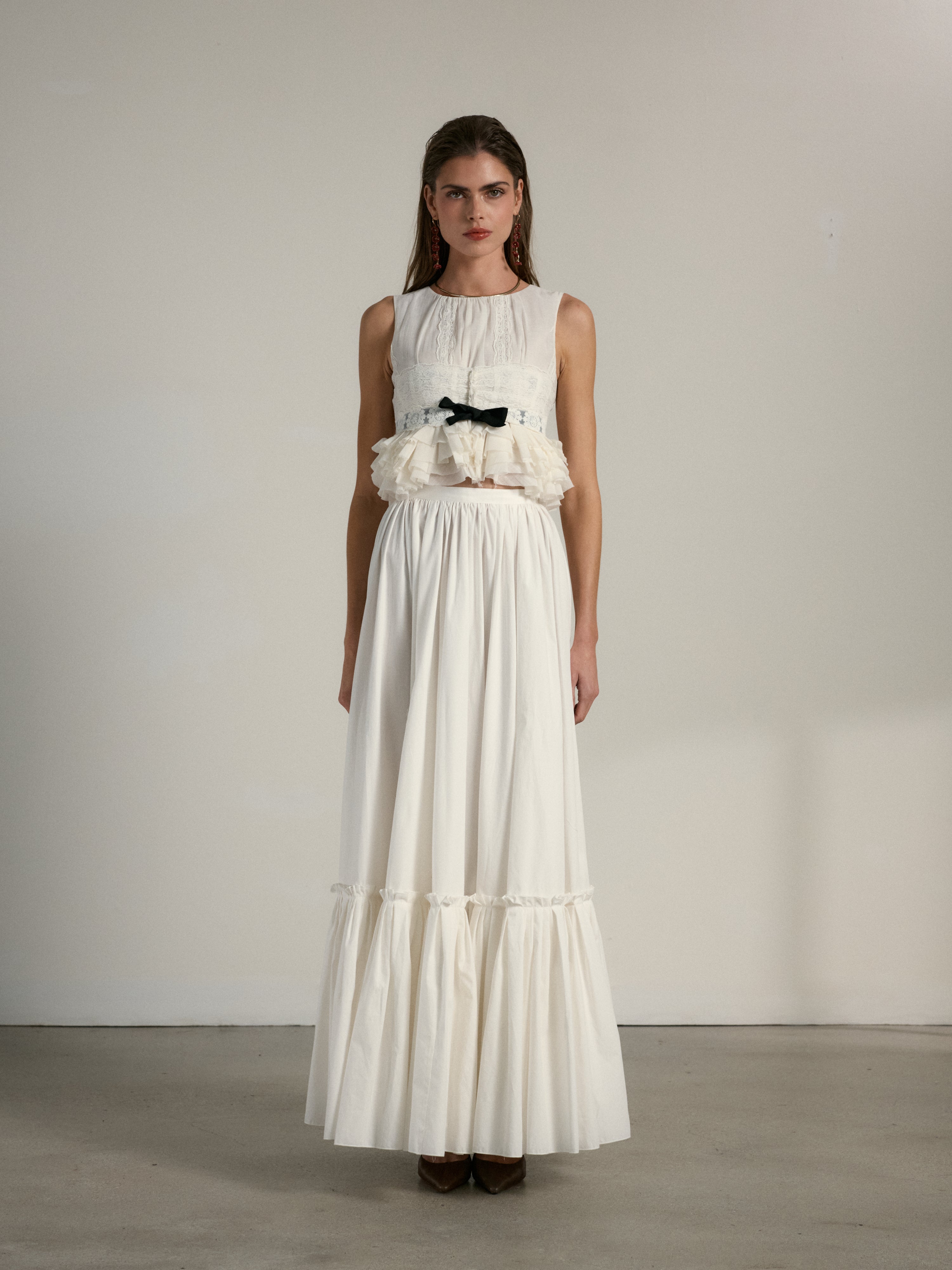 V. Chapman x Kristopher Brock San Sebastian Skirt in White