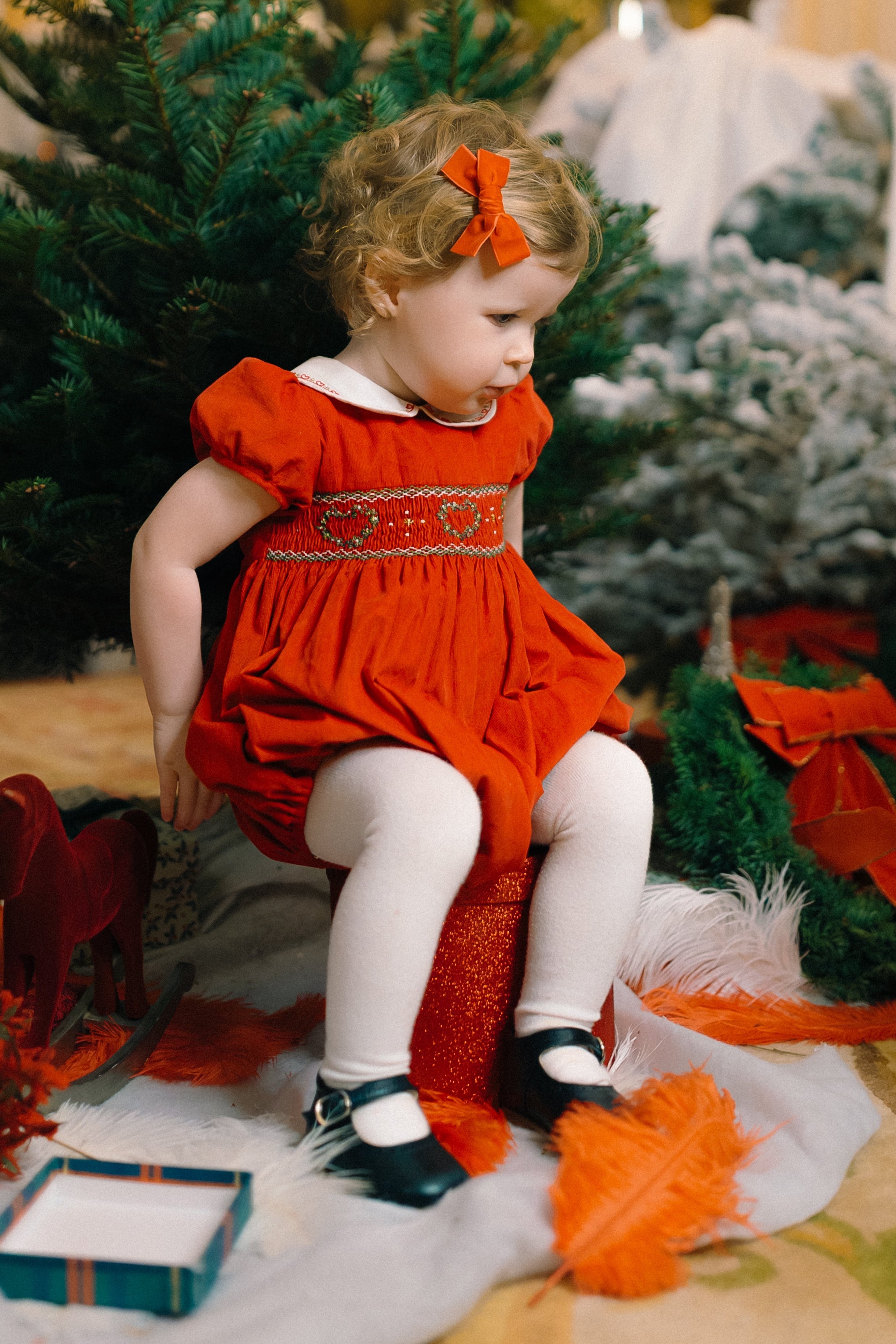 Sarah Bubble Ruby Smocked Romper