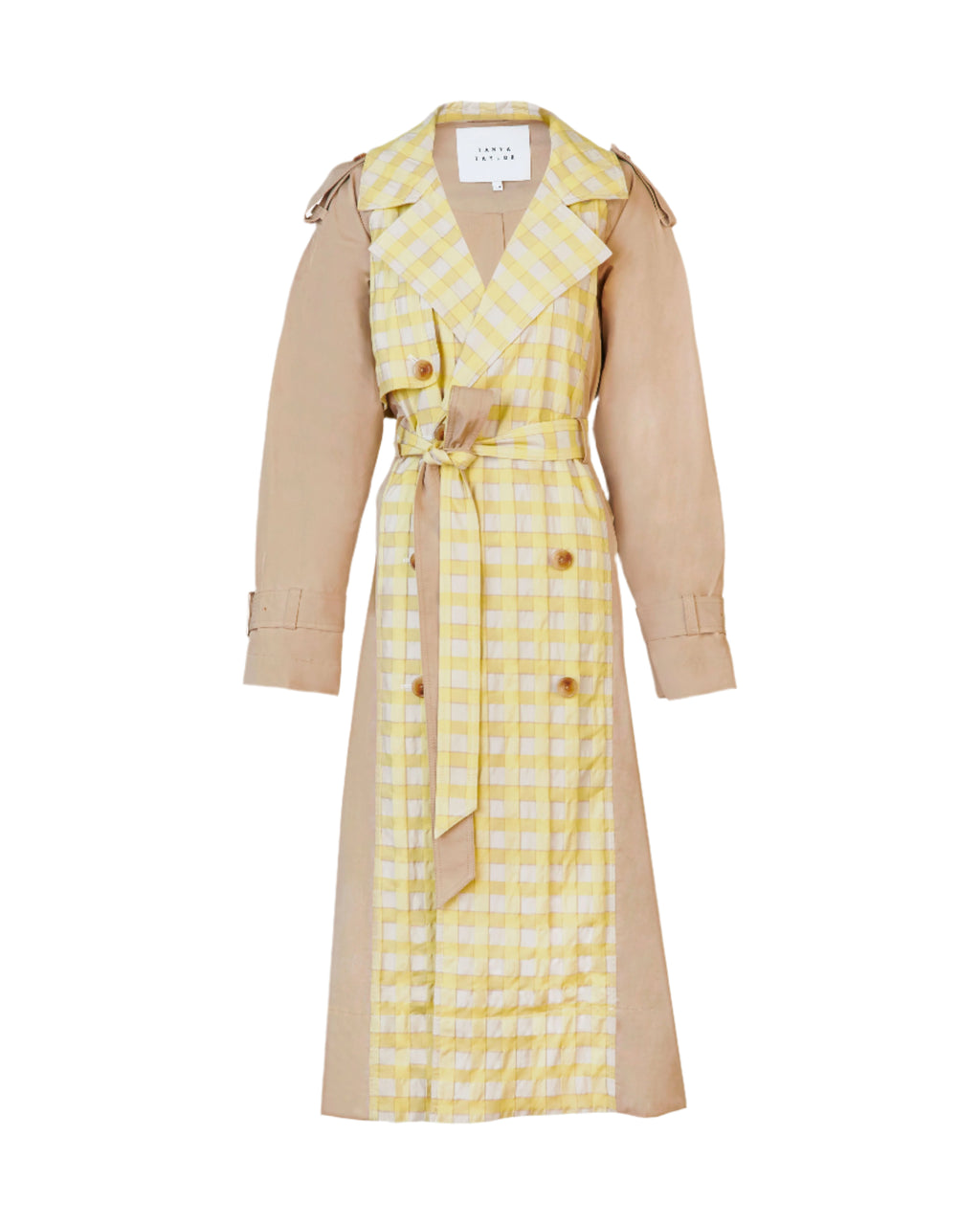 Sawyer Coat in Dark Khaki/Lemon Multi