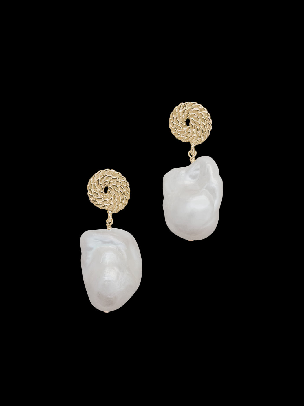 Saylor Earrings in Gold & White