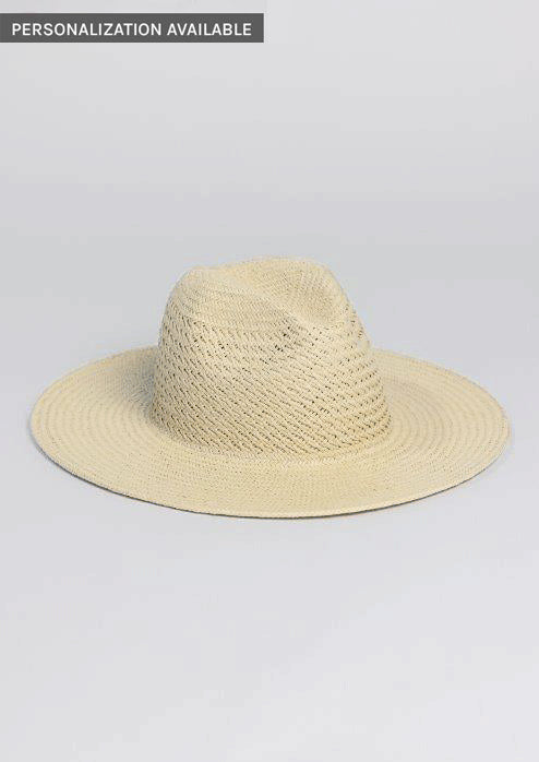 Tan perforated and vented sun hat