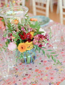 Scalloped Floral Vase in Cobalt