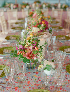 Scalloped Floral Vase in Cobalt