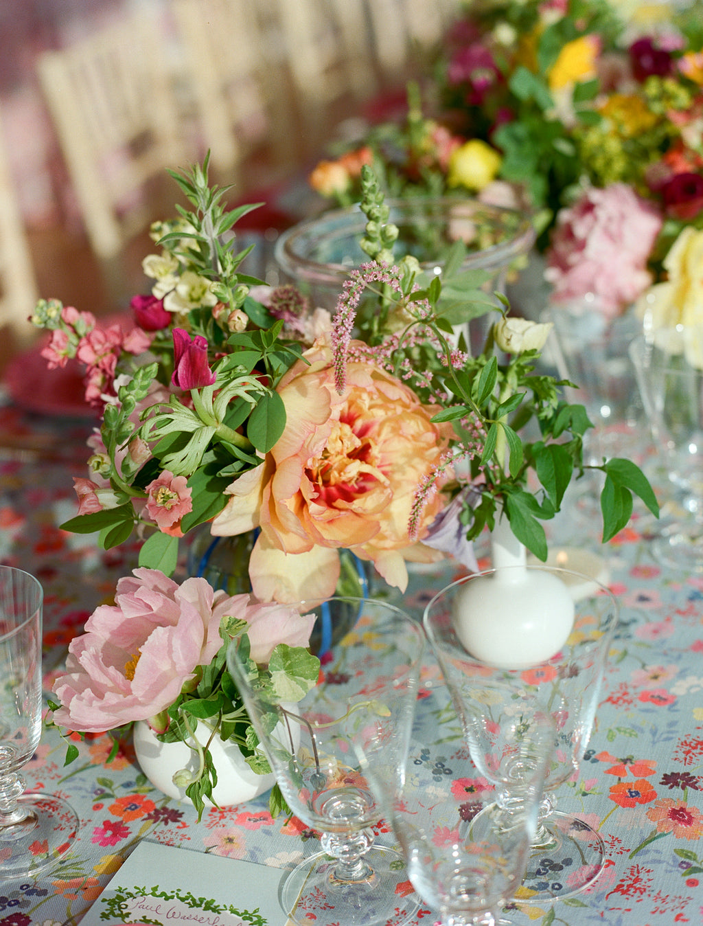 Scalloped Floral Vase in Cobalt