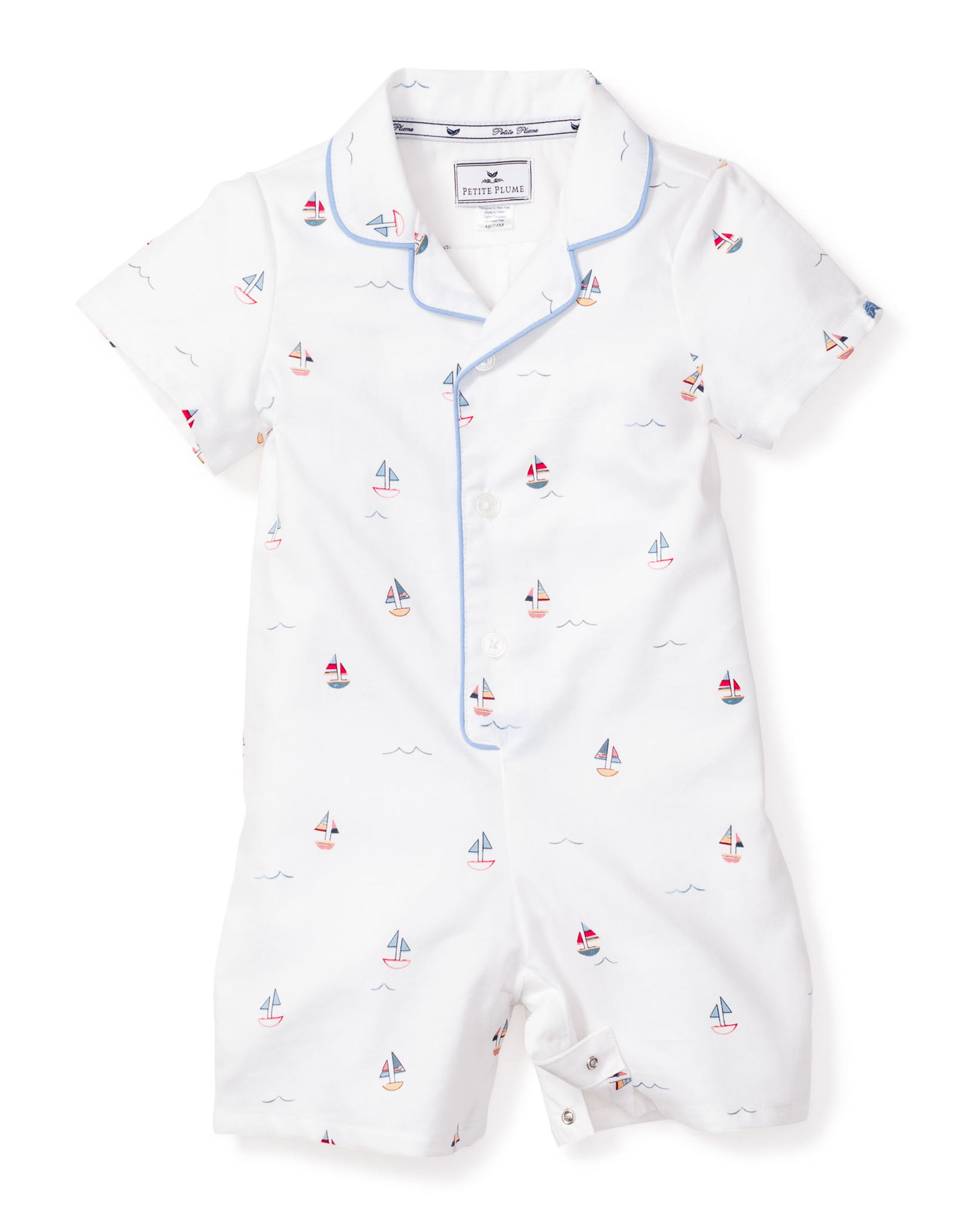 Baby’s Twill Summer Romper in Bateau