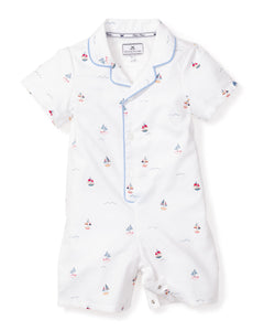 Baby's Twill Summer Romper in Bateau