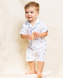 Baby's Twill Summer Romper in Bateau