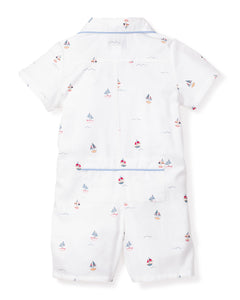 Baby's Twill Summer Romper in Bateau