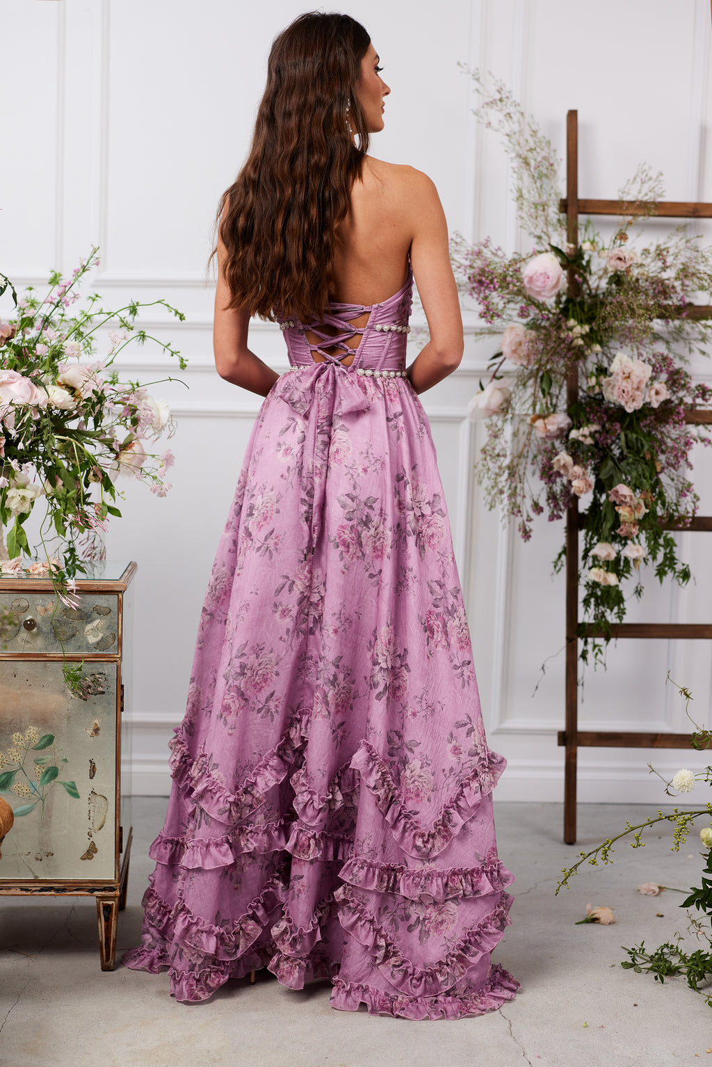 The Scarlette Dress in Lilac Tapestry Rose Lilac Tapestry Rose / US 14 The Scarlette Dress in Lilac Tapestry Rose Lilac Tapestry Rose / US 14