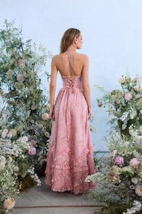 The Scarlette Dress in Light Pink Tapestry Rose