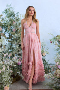 The Scarlette Dress in Light Pink Tapestry Rose