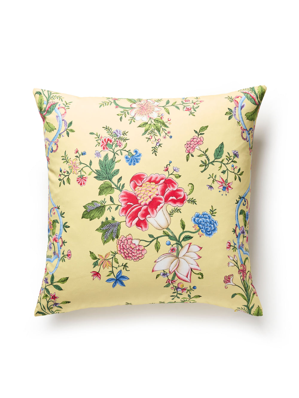 Camellia Trellis Pillow in Butter Blue
