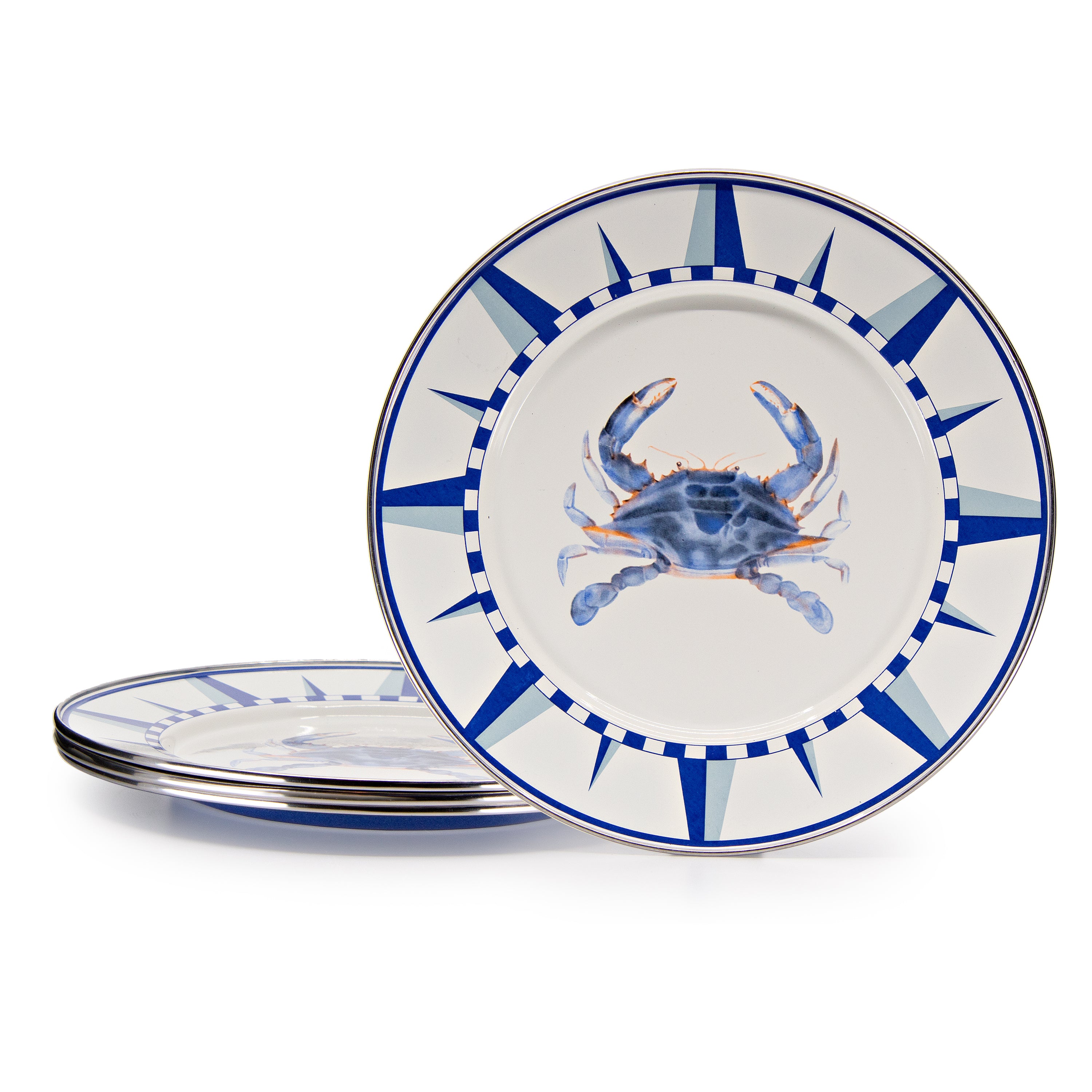 Dinner Plates in Blue Crab, Set of 4