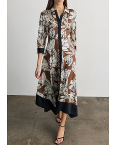 Selene Dress in Acorn Multi