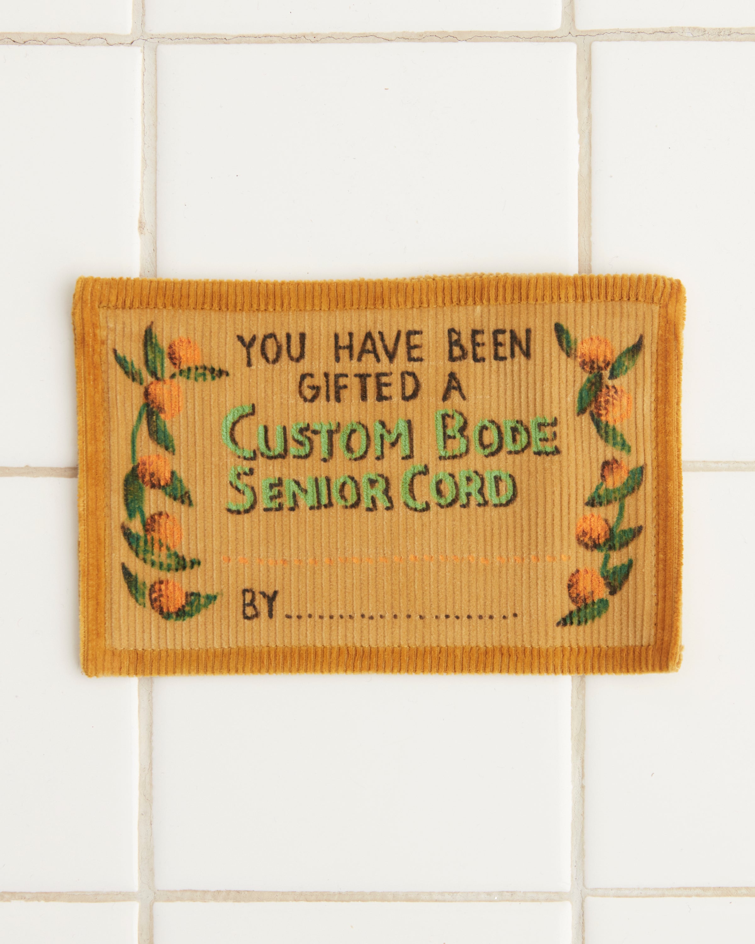 Custom Senior Cord Pillow Gift Certificate