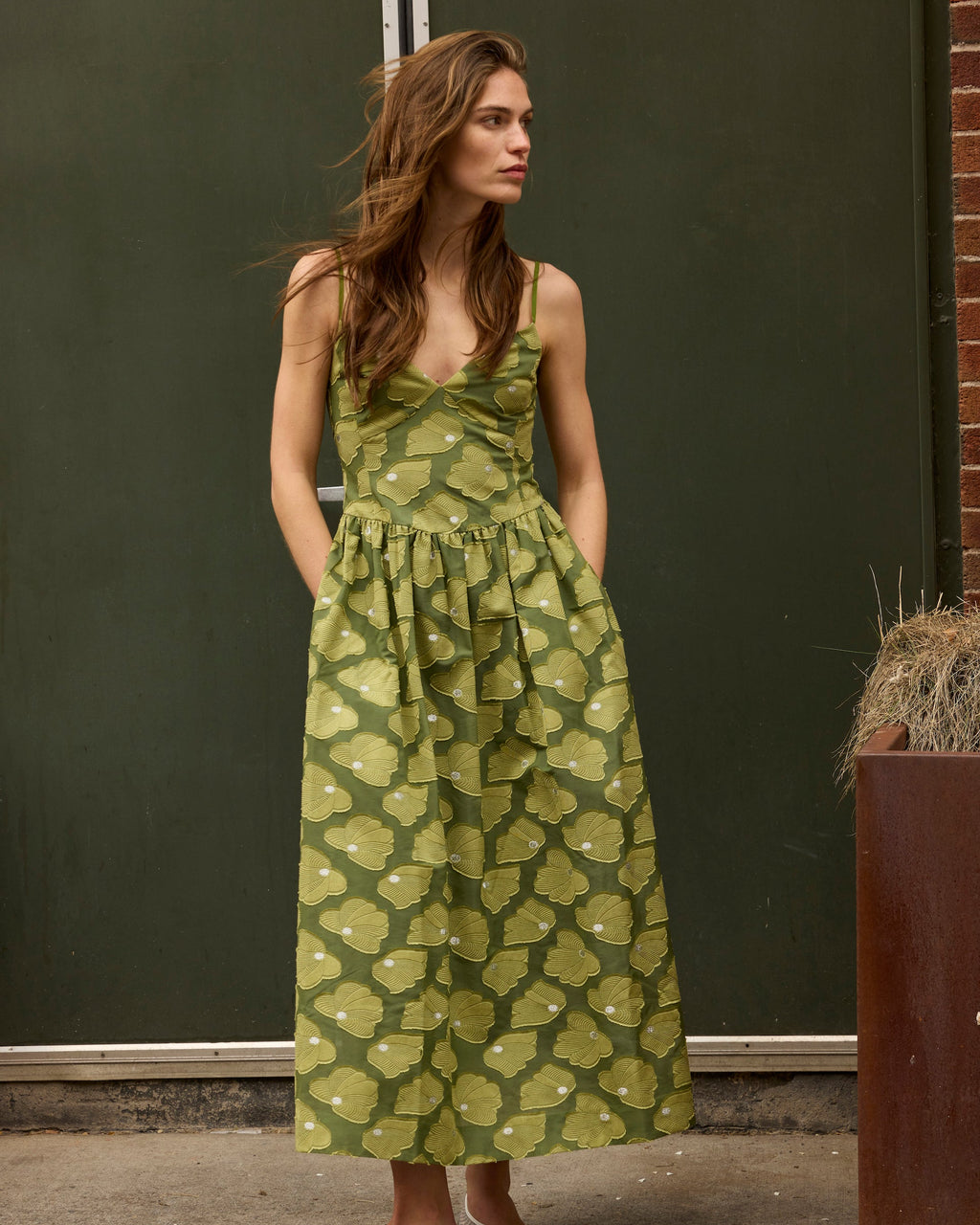 Serena Dress in Avocado