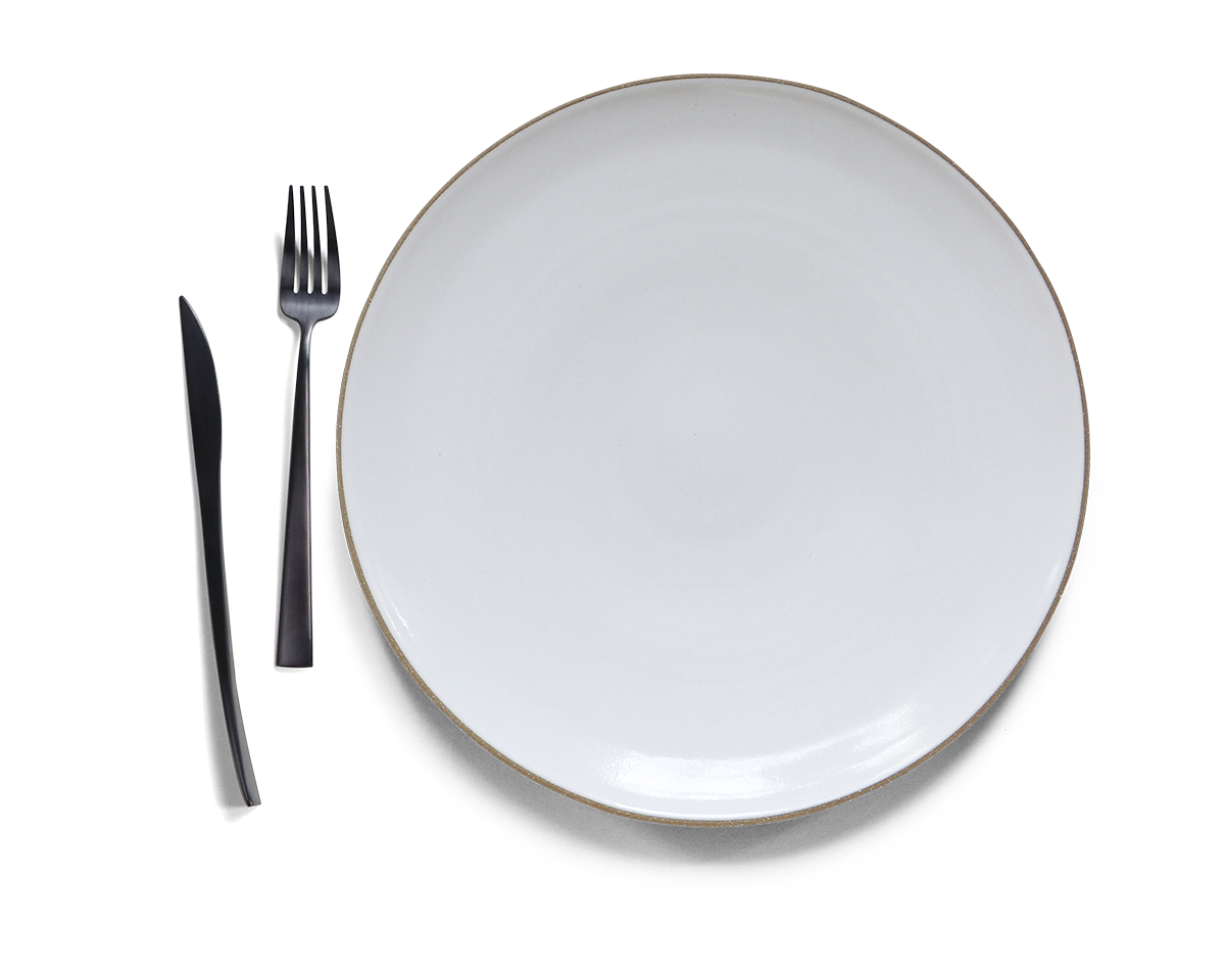 13" Round Serving Platter (Dark Brown/White)