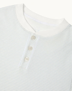 Derek Stripe Child Pajama 2-Piece Set in Blue
