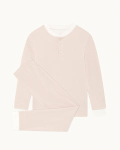 Derek Stripe Child Pajama 2-Piece Set in Pink