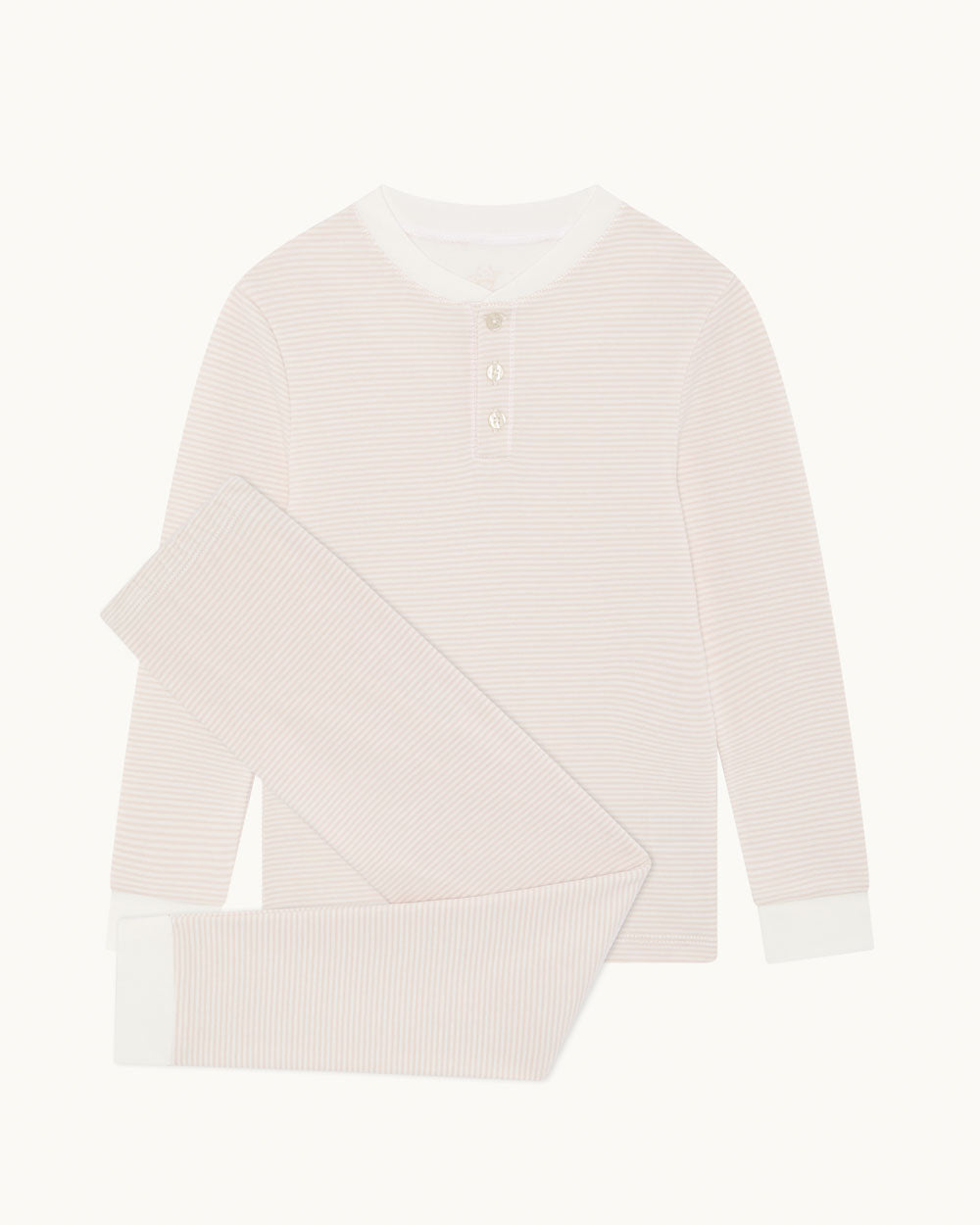 Derek Stripe Child Pajama 2-Piece Set in Pink