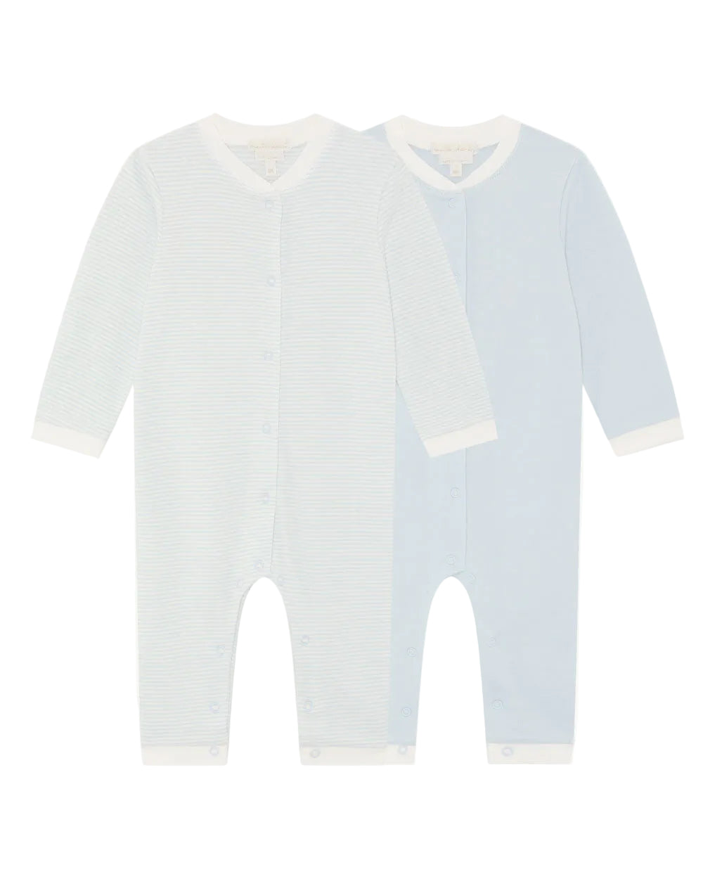 Dalton Stripe Romper 2-Piece Set in Blue
