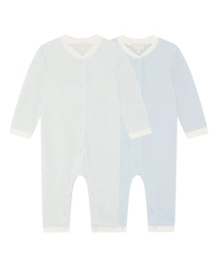 Dalton Stripe Romper 2-Piece Set in Blue