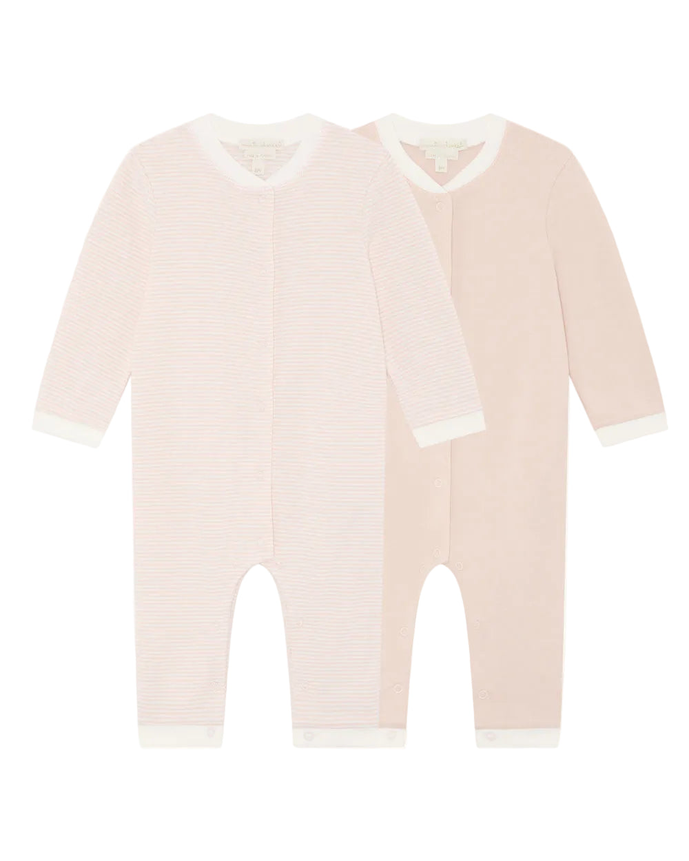 Dalton Stripe Romper 2-Piece Set in Pink