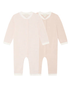 Dalton Stripe Romper 2-Piece Set in Pink