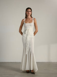 The Seville Dress in Eggshell