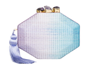 Sofia Clutch in Lavender & Cerulean