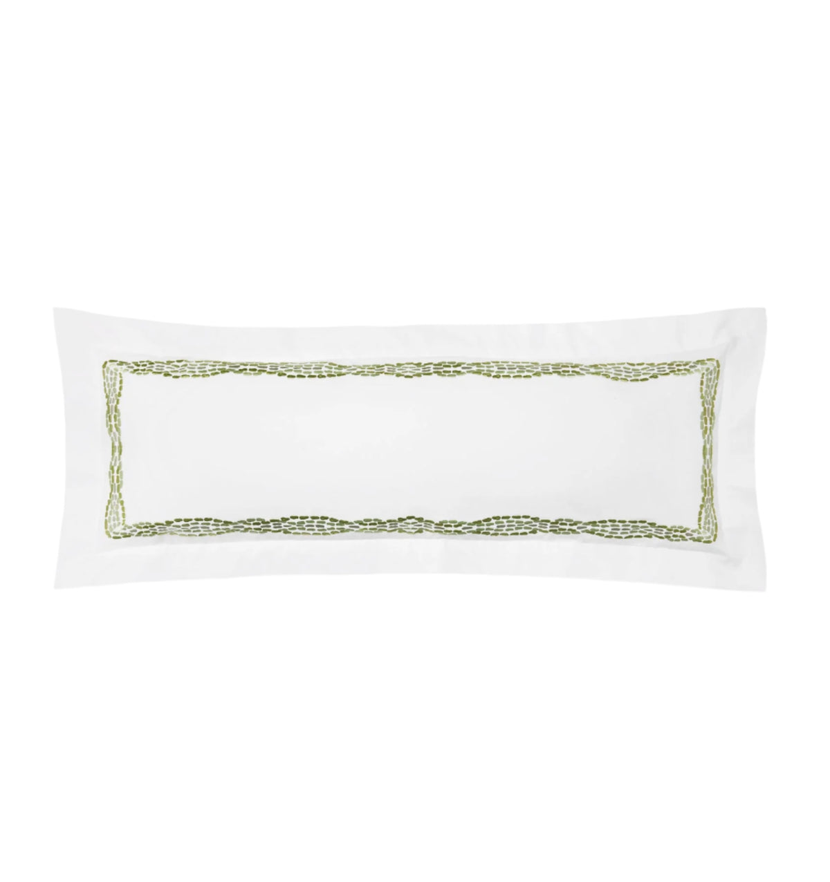 Cobblestones 12x36" Decorative Pillow in White & Green