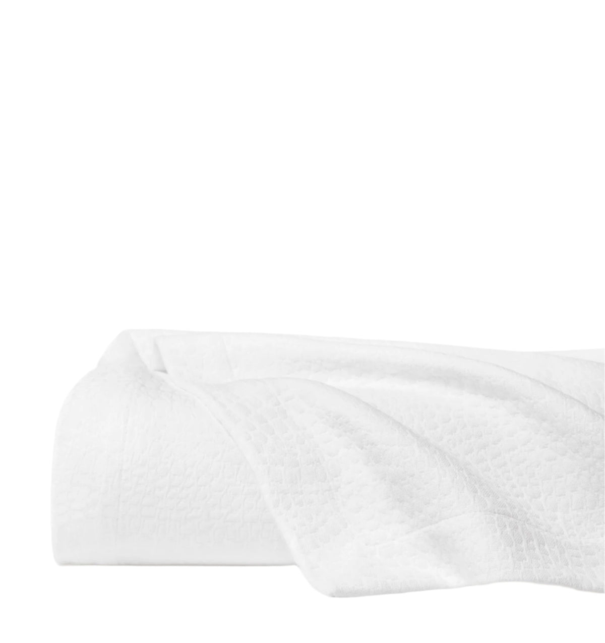 Cobblestones Coverlet in White