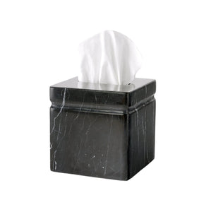 Marquina Tissue Holder in Black