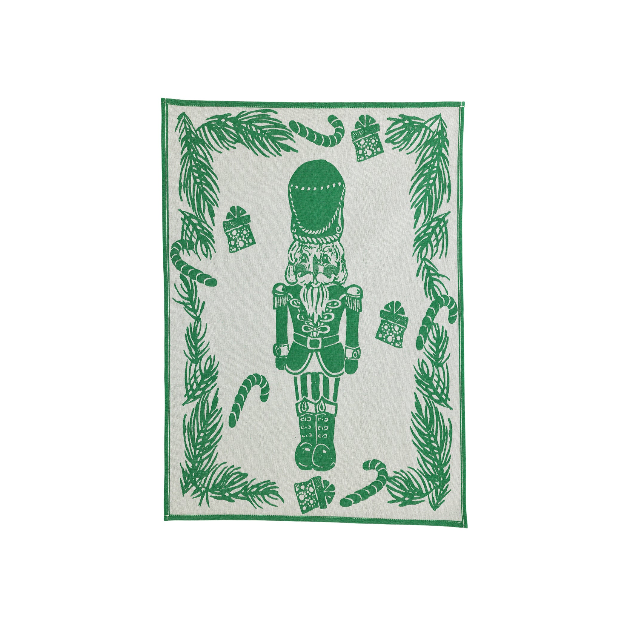 Strofinaccio Nutcracker Dish Towels in Green, Set of 2