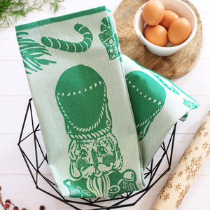 Strofinaccio Nutcracker Dish Towels in Green, Set of 2