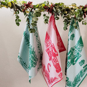Strofinaccio Tree Dish Towels in Green, Set of 2