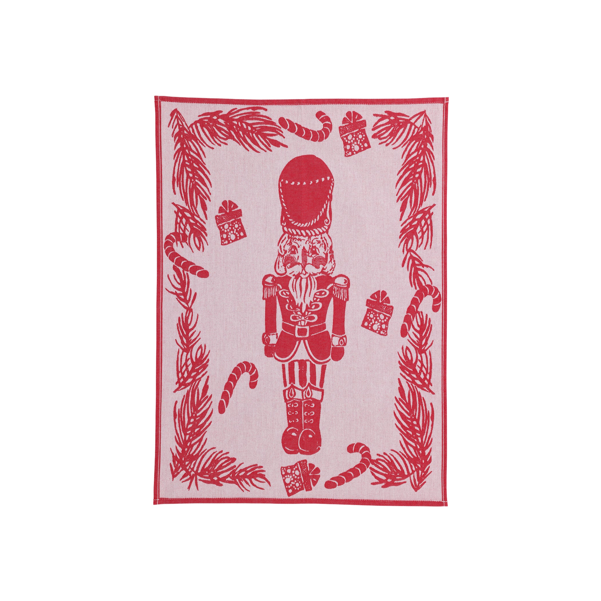 Strofinaccio Nutcracker Dish Towels in Red, Set of 2