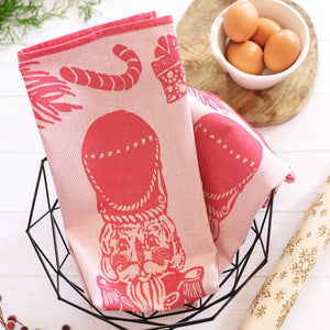 Strofinaccio Nutcracker Dish Towels in Red, Set of 2