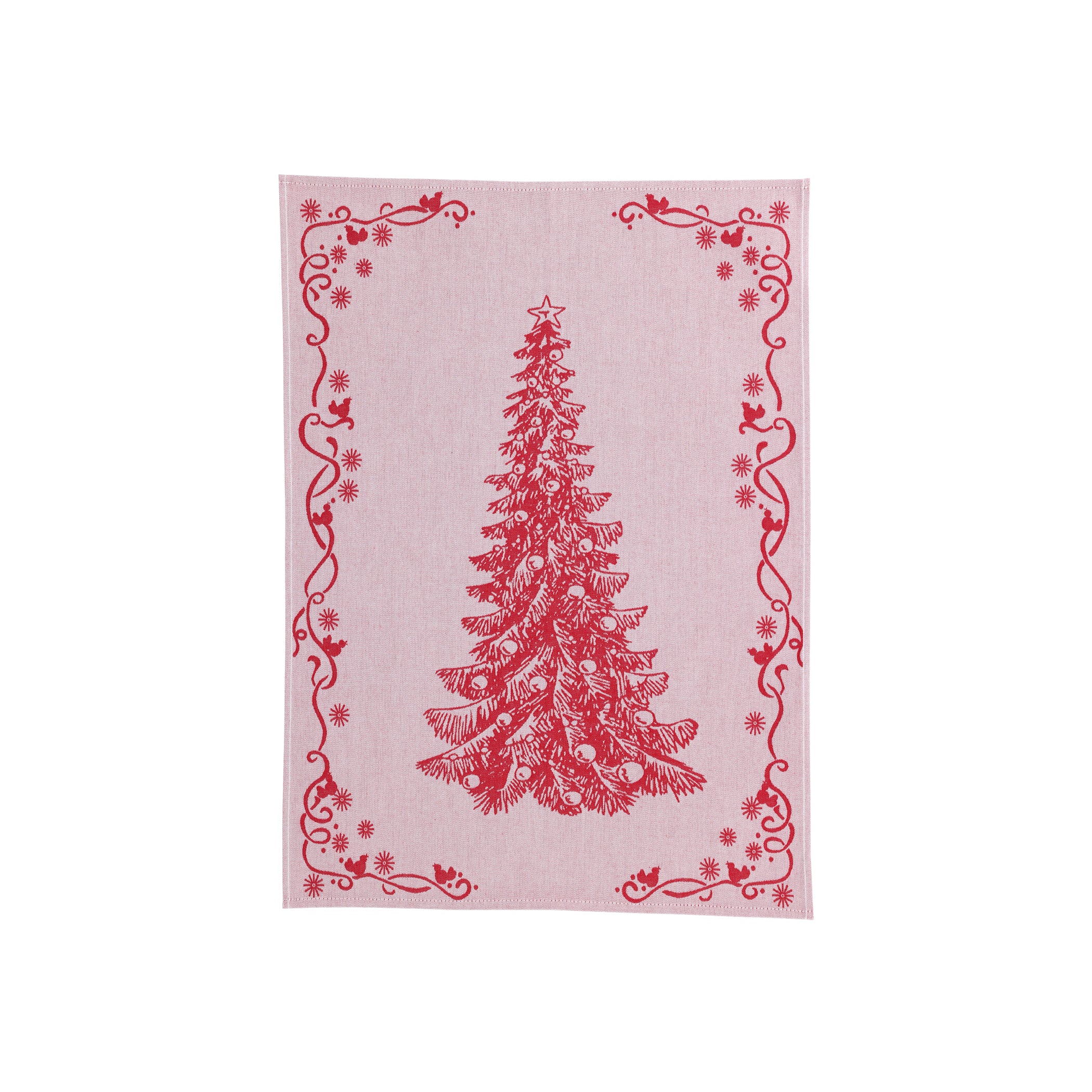 Strofinaccio Tree Dish Towels in Red, Set of 2