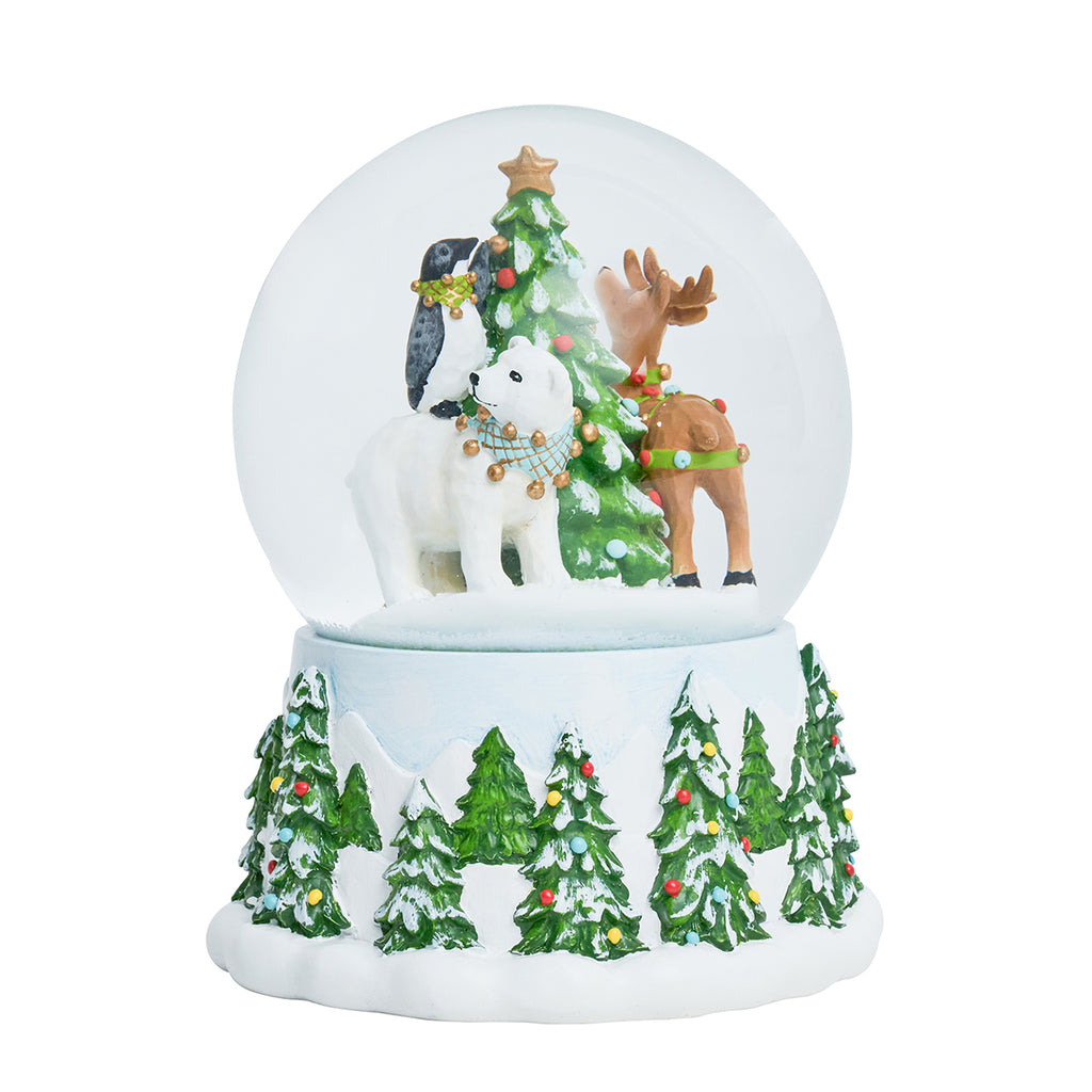 Berry & Thread North Pole Animal Snow Globe