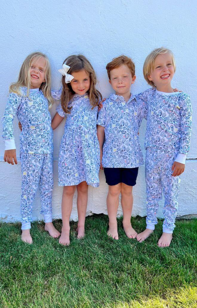 Oysters Two Piece Kids Pajamas