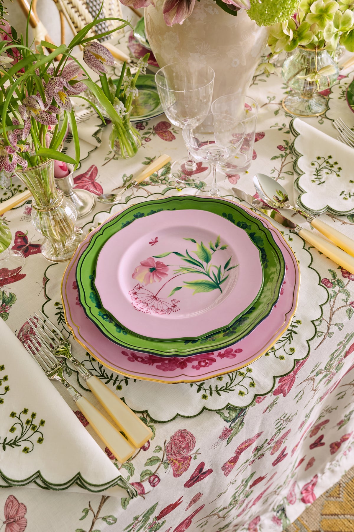 Florenza Malva Fondo Chiaro Duchessa Dessert Plate