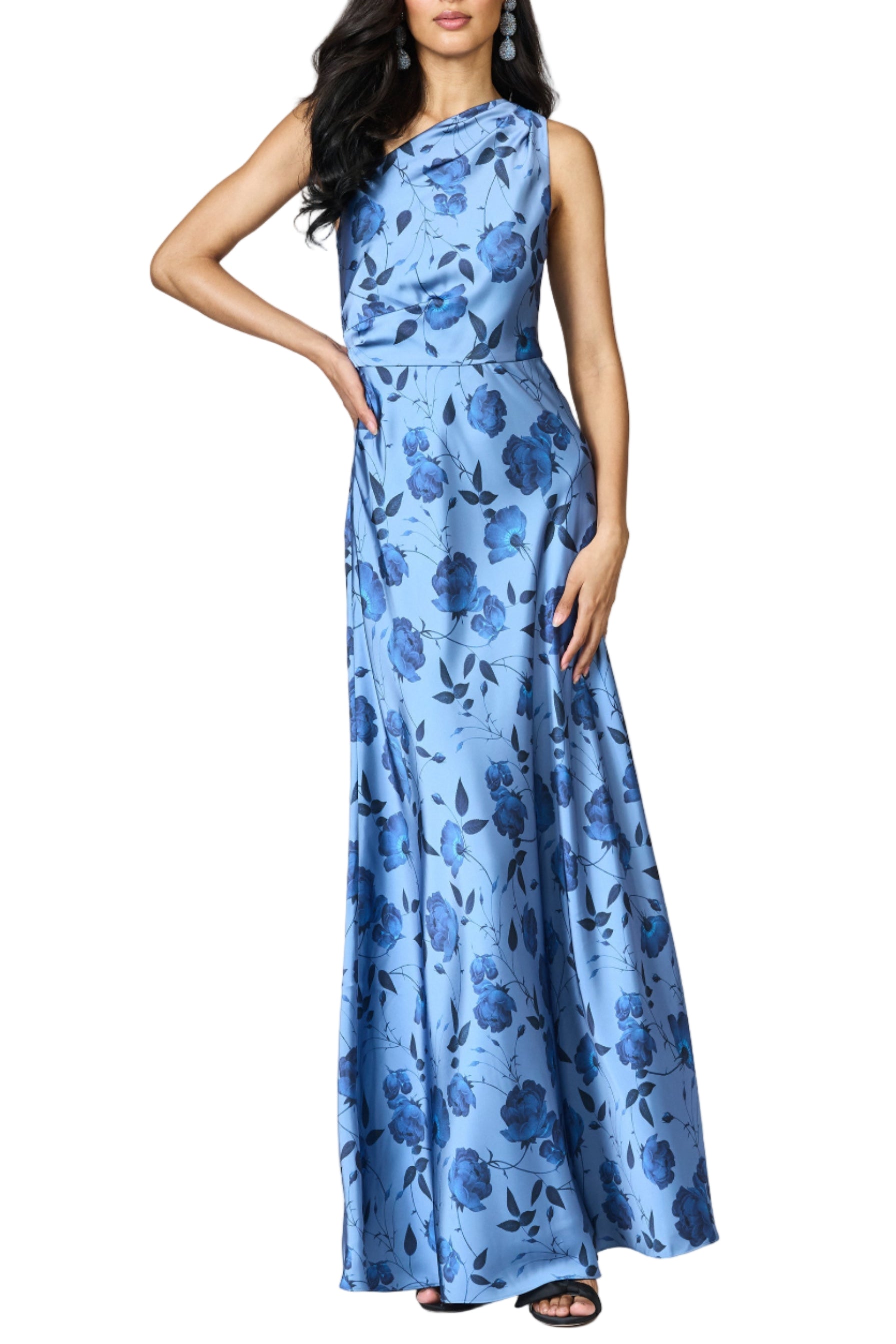 Delphine Gown in Wild Steel Roses