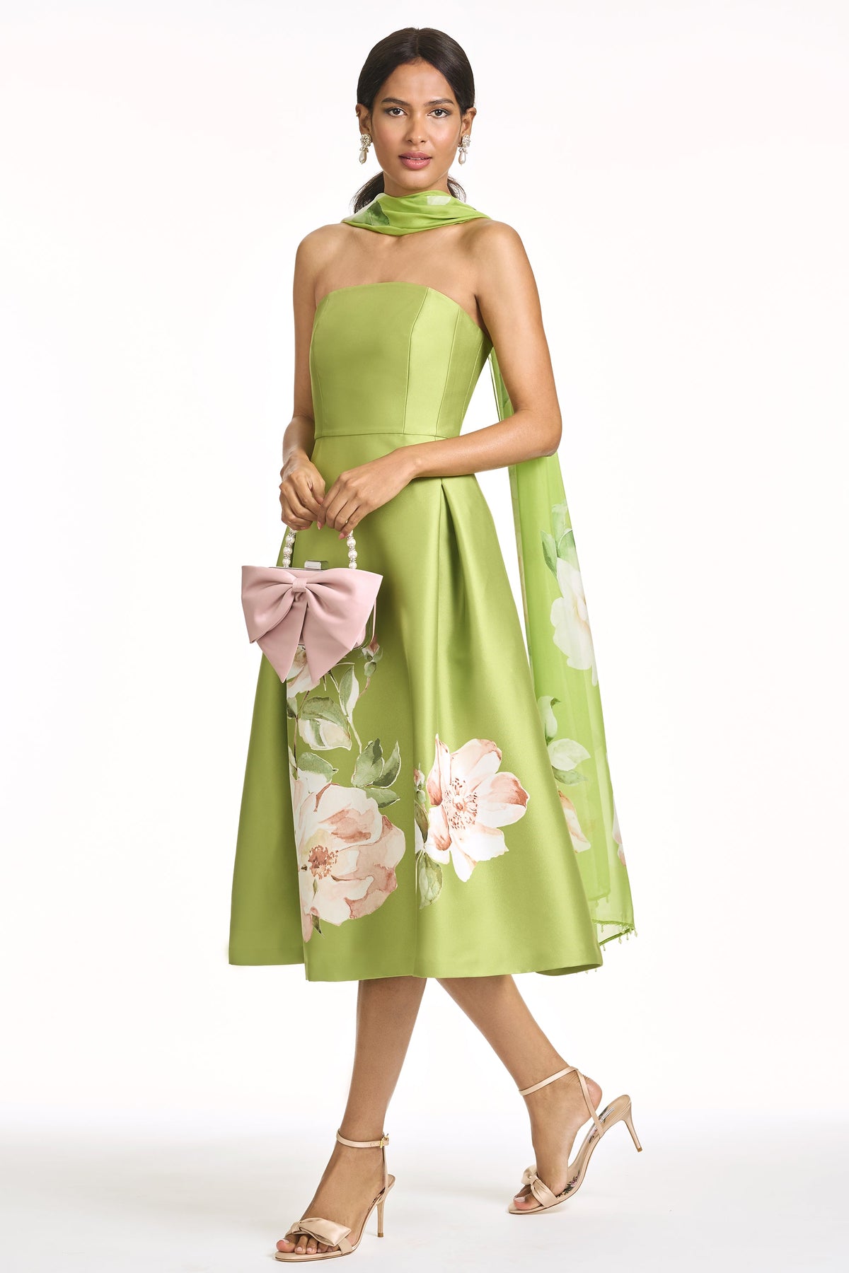 Shay Dress in Peridot Corsage