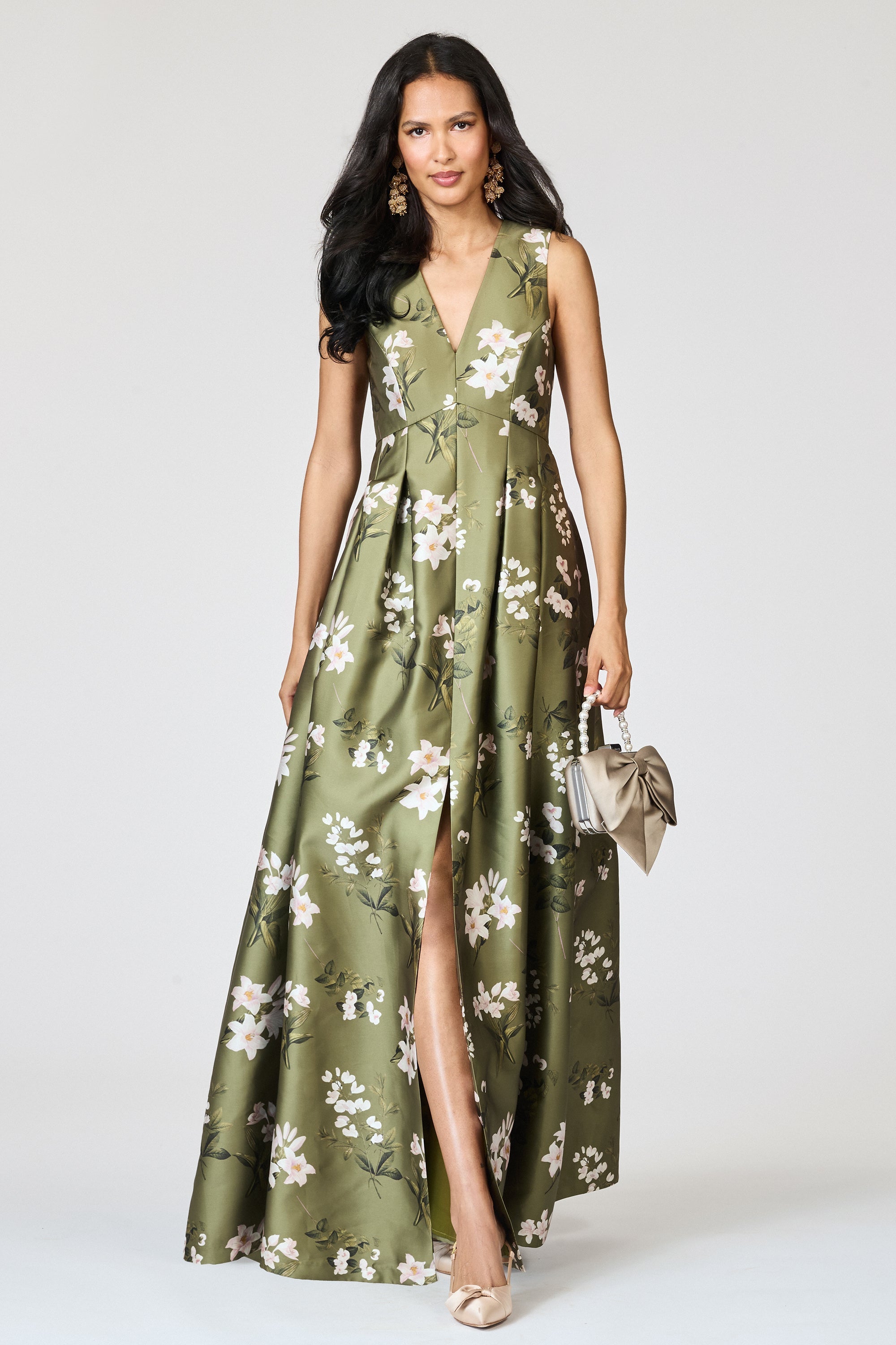 Brooke Gown in Moss Formosa
