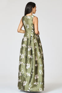 Brooke Gown in Moss Formosa