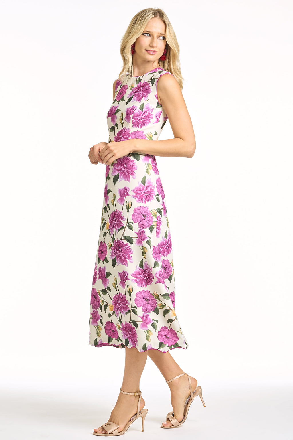 Devon Dress in Azelea Pink Peony